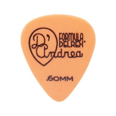 D'Andrea Delrex 351 Shape Guitar Pick, 0.60mm Thin/Medium, Orange
