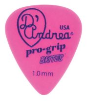 D'Andrea Pro-Grip Brites Guitar Pick 1.0mm, Pink, One