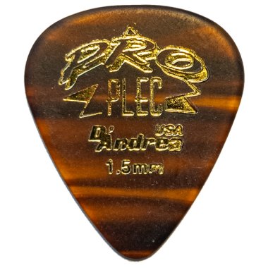 D'Andrea Pro Plec 351 Standard Teardrop Matte Shell Guitar Pick, 1.5mm