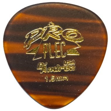D'Andrea Pro Plec 385 Large Round Matte Shell Mandolin Pick, 1.5mm