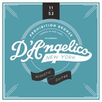 D'Angelico DAPB1152 Prohibition Bronze Acoustic Strings, Light 11-52