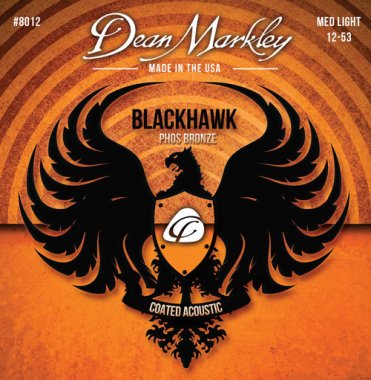 Dean Markley 8012 Blackhawk Coated Phos Bronze Acoustic Med Lt 12-53