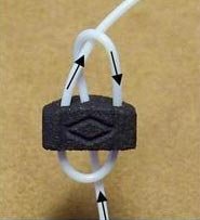 Diamond Secure String Ties / Tieblock System, 7 Beads, Black