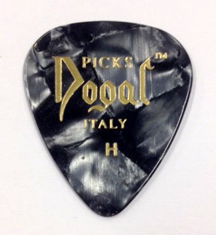 Dogal Celluloid Heavy Guitar Pick, Black Pearl