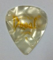 Dogal Celluloid Thin Guitar Pick, White Pearl