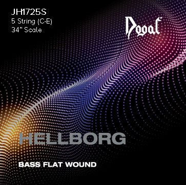 Dogal JH1725S027 Hellborg Stranded Core Flat Wound, 5-Strings, C-E 34"