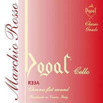 Dogal R33A Marchio Rosso Red Tag Chrome Cello Strings, 1/2