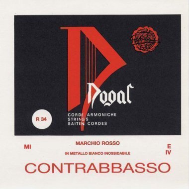 Dogal R34 Marchio Rosso Red Tag Chrome Double Bass Strings, 4/4