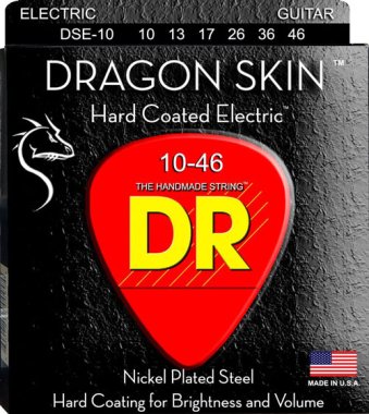 DR DSE-10 Dragon Skin Clear Coated Electric Guitar Strings 10-46