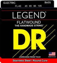 DR FL-45 Legend Flatwound Bass Strings 45-105, Full Set