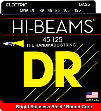DR Hi-Beam MR5-45 Electric Bass Strings Medium 45-125, Full Set