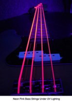DR Hi-Def Pink K3 Neon Luminescent Electric Bass NPB-45 (45-105)