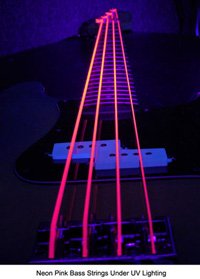 DR Hi-Def Pink K3 Neon Luminescent Electric Bass NPB6-30 (30-125)