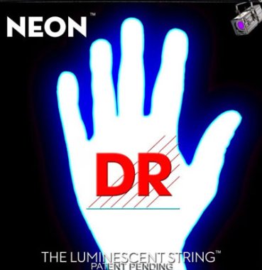 DR Hi-Def White K3 Neon Luminescent Electric Bass NWB6-30 (30-125)