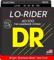 DR LH-40 Lo-Rider Stainless Steel Electric Bass Strings, Light 40-100