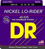 DR NMH-45 Lo-Rider Nickel Wound Electric Bass, Medium 45-105