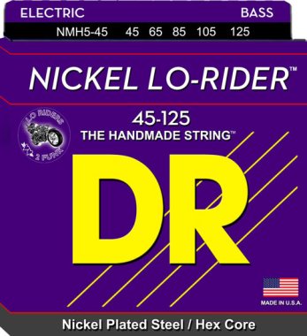 DR NMH5-45 Lo-Rider Nickel Wound 5-String Bass, Medium 45-125