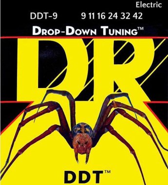 DR Strings DDT-9 Drop-Down Tuning Electric Guitar Strings, Light 9-42