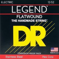 DR Strings FL-12 Legend Flat Wound Electric Guitar Strings 12-52