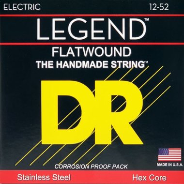 DR Strings FL-12 Legend Flat Wound Electric Guitar Strings 12-52
