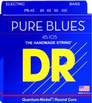 DR Strings PB-45 Pure Blues Electric Bass Strings, Medium 45-105