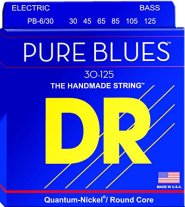 DR Strings PB6-30 Pure Blues 6-String Electric Bass Strings 30-125