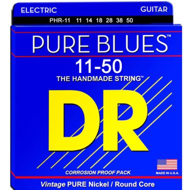 DR Strings Pure Blues PHR-11 Pure Nickel Electric Guitar Strings 11-50