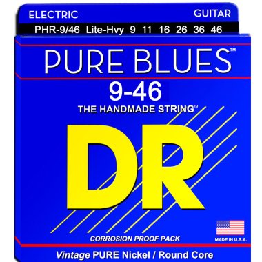 DR Strings Pure Blues PHR-9/46 Pure Nickel Electric Guitar 9-46