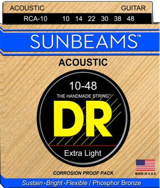 DR Strings RCA-10 SUNBEAM Round Core Acoustic Guitar Lite 10-48