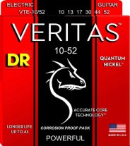 DR Strings VTE-10/52 Veritas Med to Hvy Electric Guitar Strings 10-52