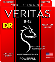 DR Strings VTE-9 Veritas Light Electric Guitar Strings 9-42