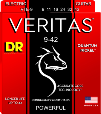 DR Strings VTE-9 Veritas Light Electric Guitar Strings 9-42