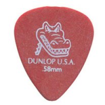 Dunlop 417R058 Gator Grip .58mm Red, One Pick