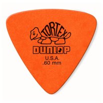 Dunlop 431R060 Tortex Triangle, .60mm, Orange, One Pick
