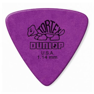 Dunlop 431R114 Tortex Triangle, 1.14mm, Purple, One Pick
