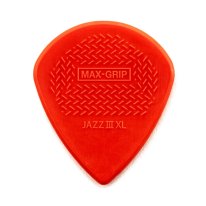 Dunlop 581XLN Red Nylon Max-Grip Jazz III XL, One Pick