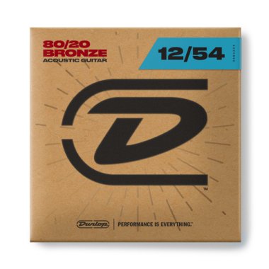 Dunlop 80/20 Bronze Acoustic Guitar Strings, 12-54