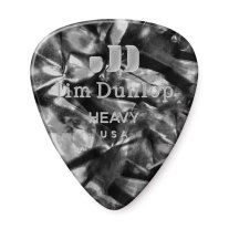 Dunlop Celluloid Black Pearloid Pick Heavy, One Pick