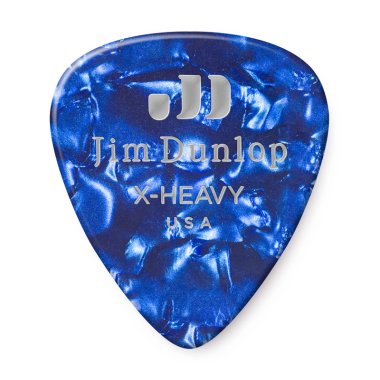 Dunlop Celluloid Blue Pearloid Pick Extra Heavy, One Pick