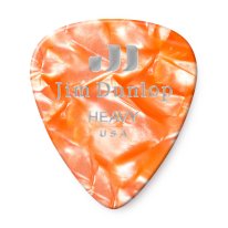 Dunlop Celluloid Orange Pearloid Pick Heavy, One Pick