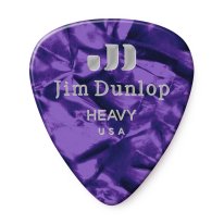 Dunlop Celluloid Purple Pearloid Pick Heavy, One Pick