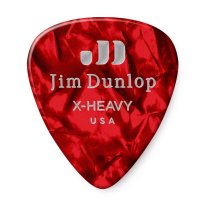 Dunlop Celluloid Red Pearloid Pick Extra Heavy, One Pick