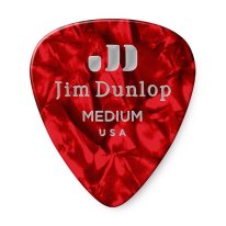 Dunlop Celluloid Red Pearloid Pick Heavy, One Pick