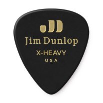 Dunlop Classic Celluloid Black Pick Extra Heavy, One Pick