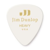 Dunlop Classic Celluloid White Pick Heavy, One Pick