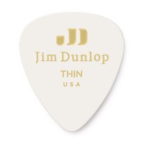 Dunlop Classic Celluloid White Pick Thin, One Pick