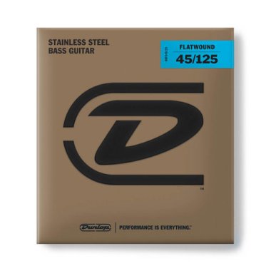 Dunlop DBFS45125 Flatwound Electric Bass Strings, 45-125