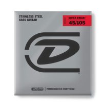 Dunlop DBSBS45105 Super Bright Stainless Steel 4 String Bass, 45-105