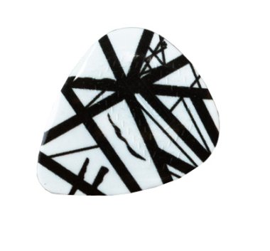 Dunlop EVH Max-Grip Nylon White With Black Stripes Pick .60mm One Pick