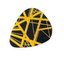 Dunlop EVH VH II Max-Grip Nylon Black and Yellow Pick .60mm, One Pick